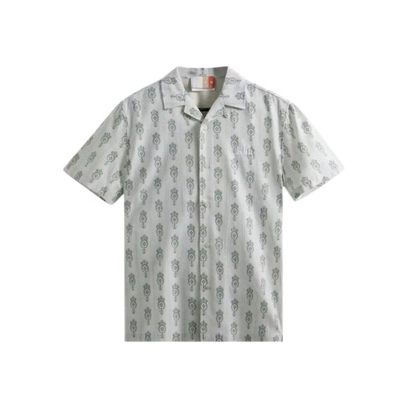 Kith Printed Thompson Camp Collar Shirt Striped Ornament 'Atlas' Mens M - Picture 1 of 6